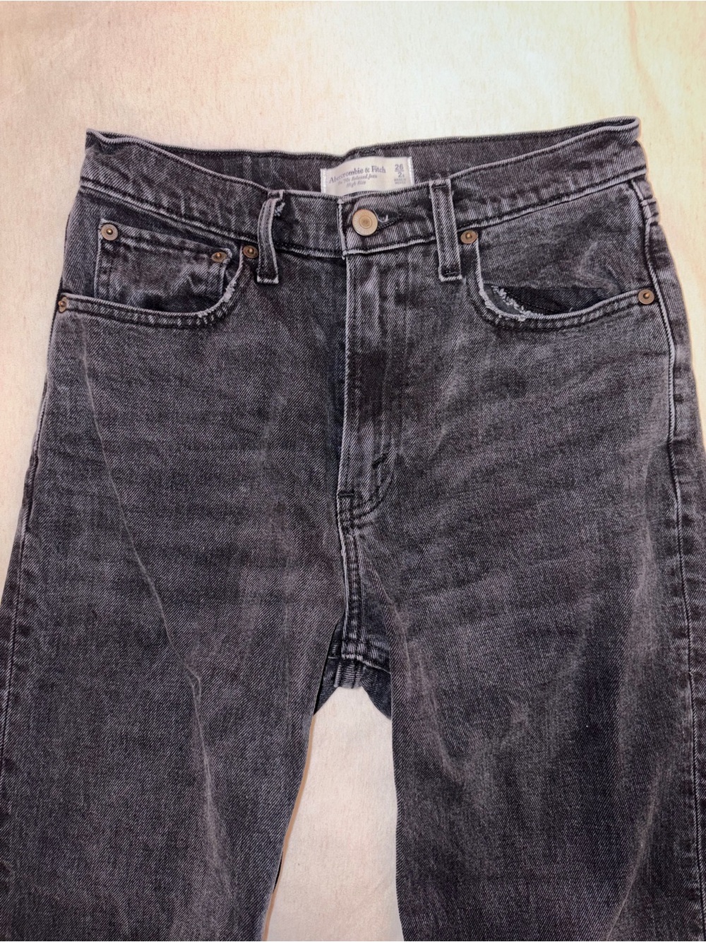 Abercrombie & Fitch Washed Black Relaxed Jeans